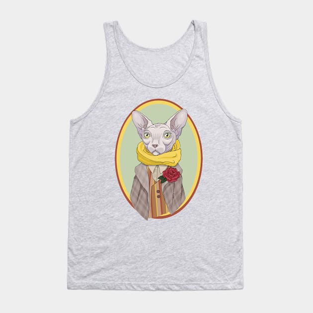 Mr. Sphynx cat Tank Top by ArtFork